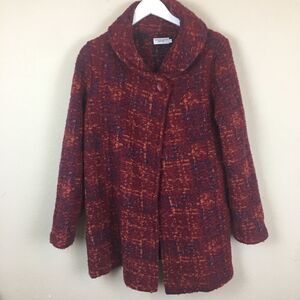 Pink & Purple Cowl Neck Coat- Maria Sole